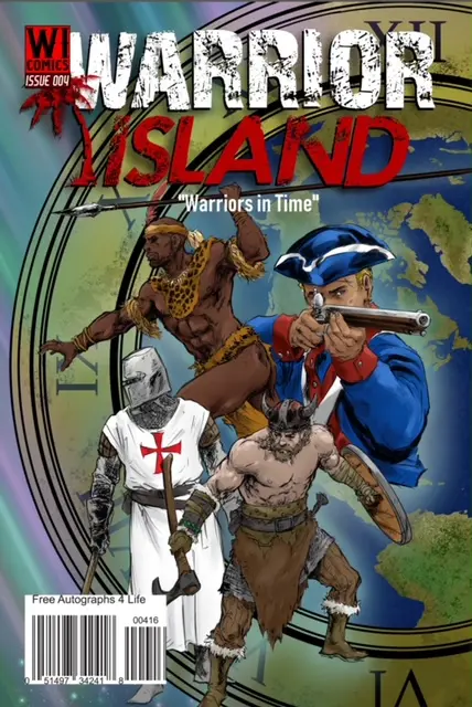 Warrior Island Issue 4 - Warriors in Time comic cover