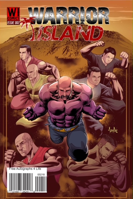 A cover page of the book warrior island issue 2