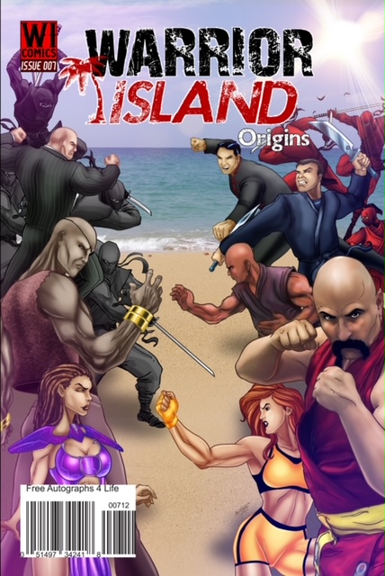 The cover page of the comic book warrior island origins