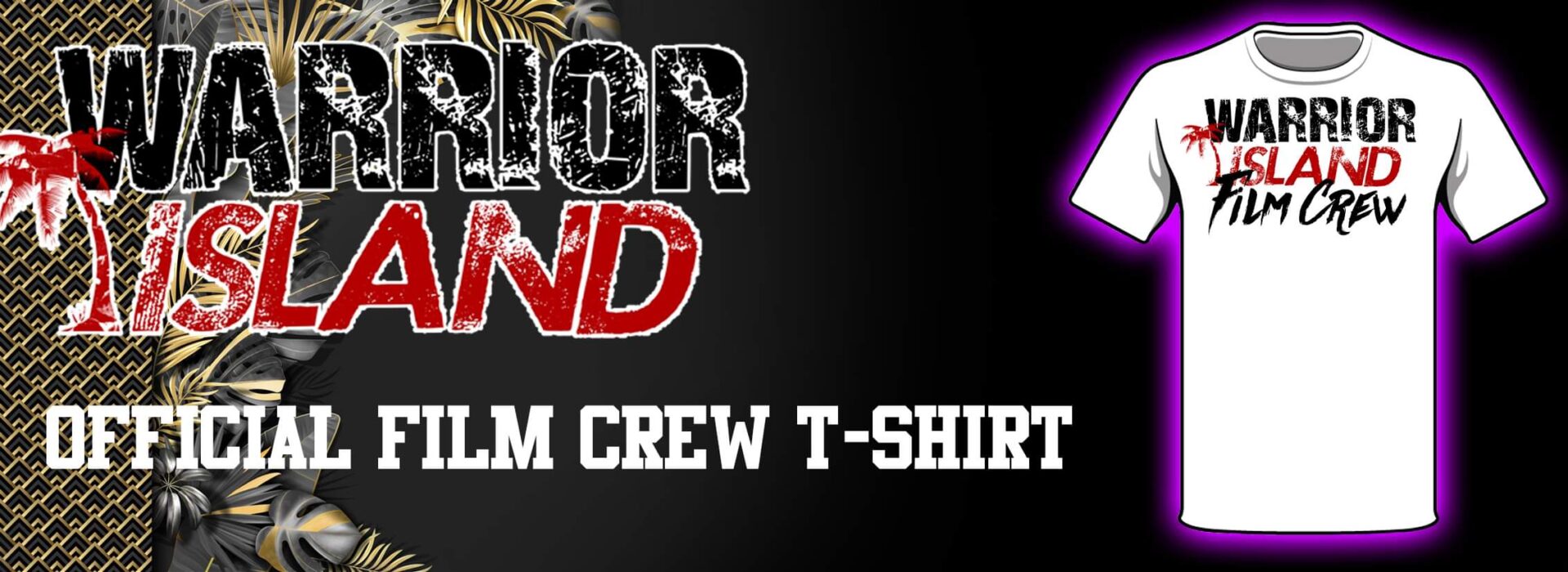 Warrior island poster with its official film crew tshirt image